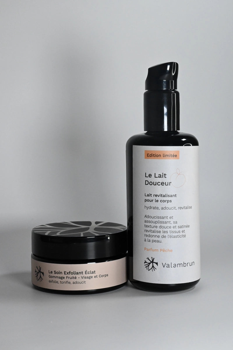 routine corps valambrun cosmétiques saly cosmétiques soin exfoliant le lait douceur