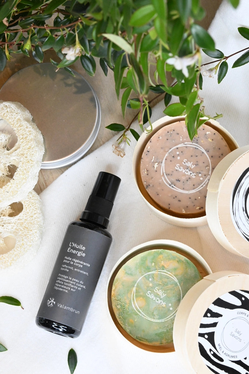 Pack Peau mixte Saly Cosmétiques Saly Savons Valambrun Cosmétiques Voyage