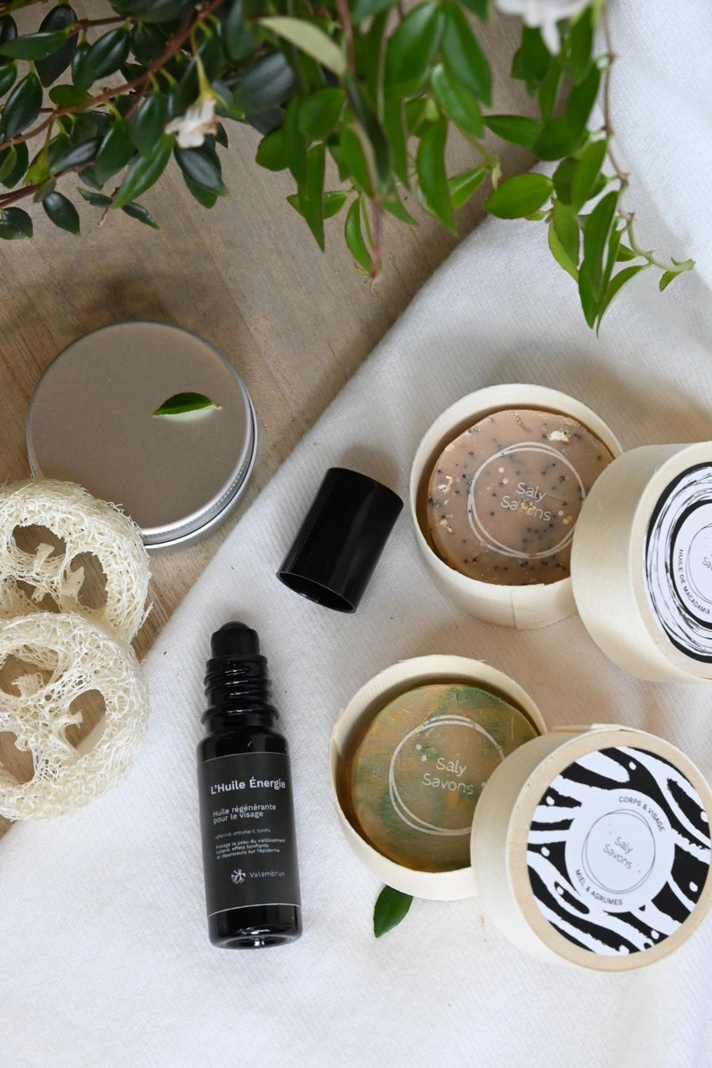 Pack Peau mixte Saly Cosmétiques Saly Savons Valambrun Cosmétiques Voyage