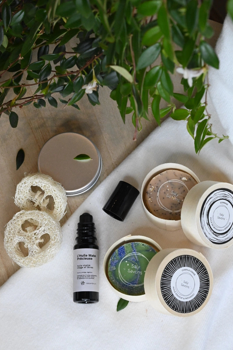 Pack Peau ternes Saly Cosmétiques Saly Savons Valambrun Cosmétiques Voyage